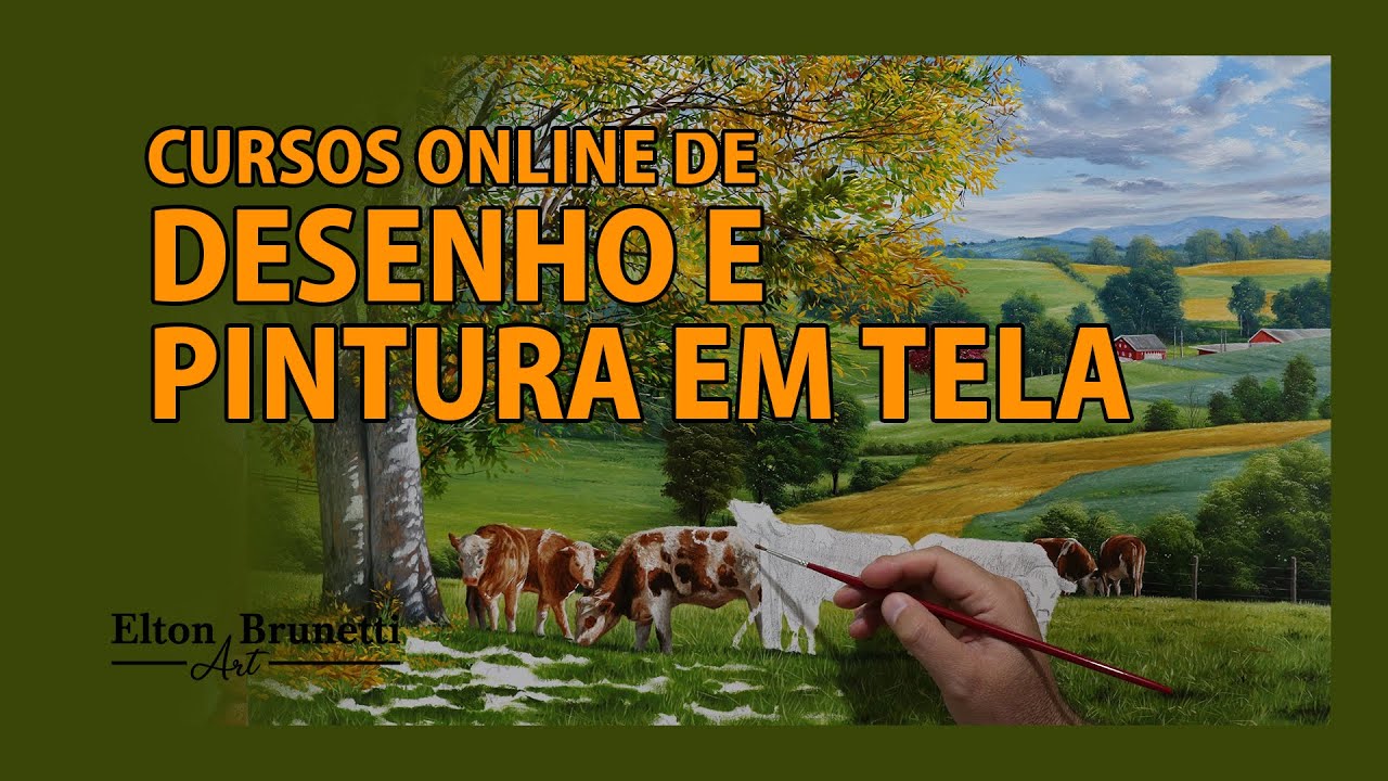Cursos online de desenho e pintura em tela no estilo Hiper-realismo por Elton Brunetti