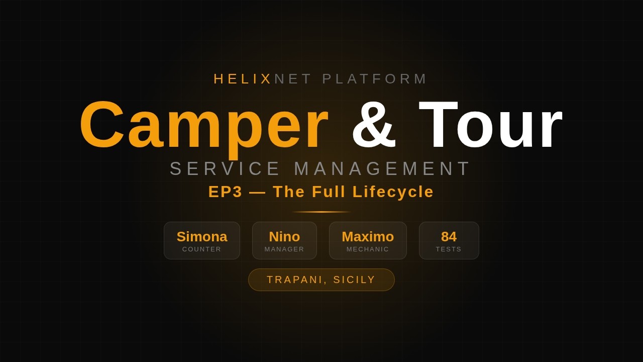 💦️ HelixNet - Camper & Tour -- Service Management System | EP3: The Full Lifecycle
