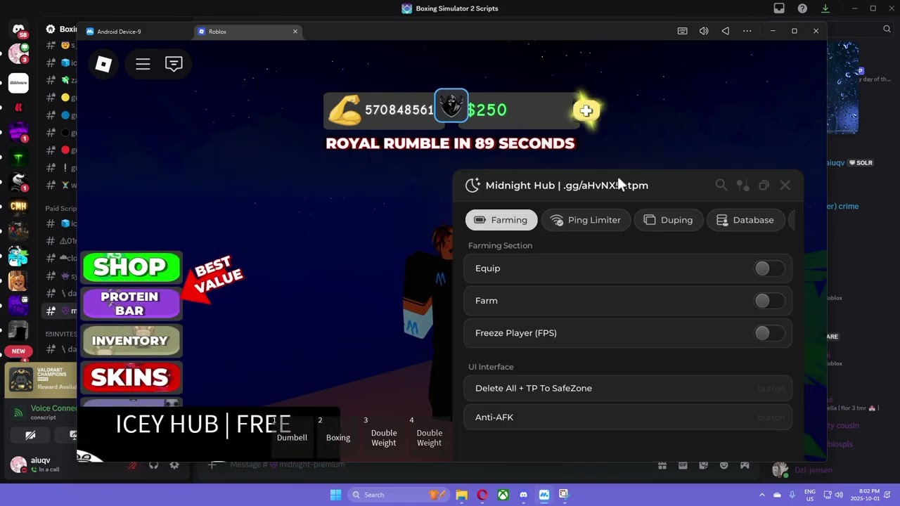 The 2 best free boxing simulator 2 duping and farming scripts!