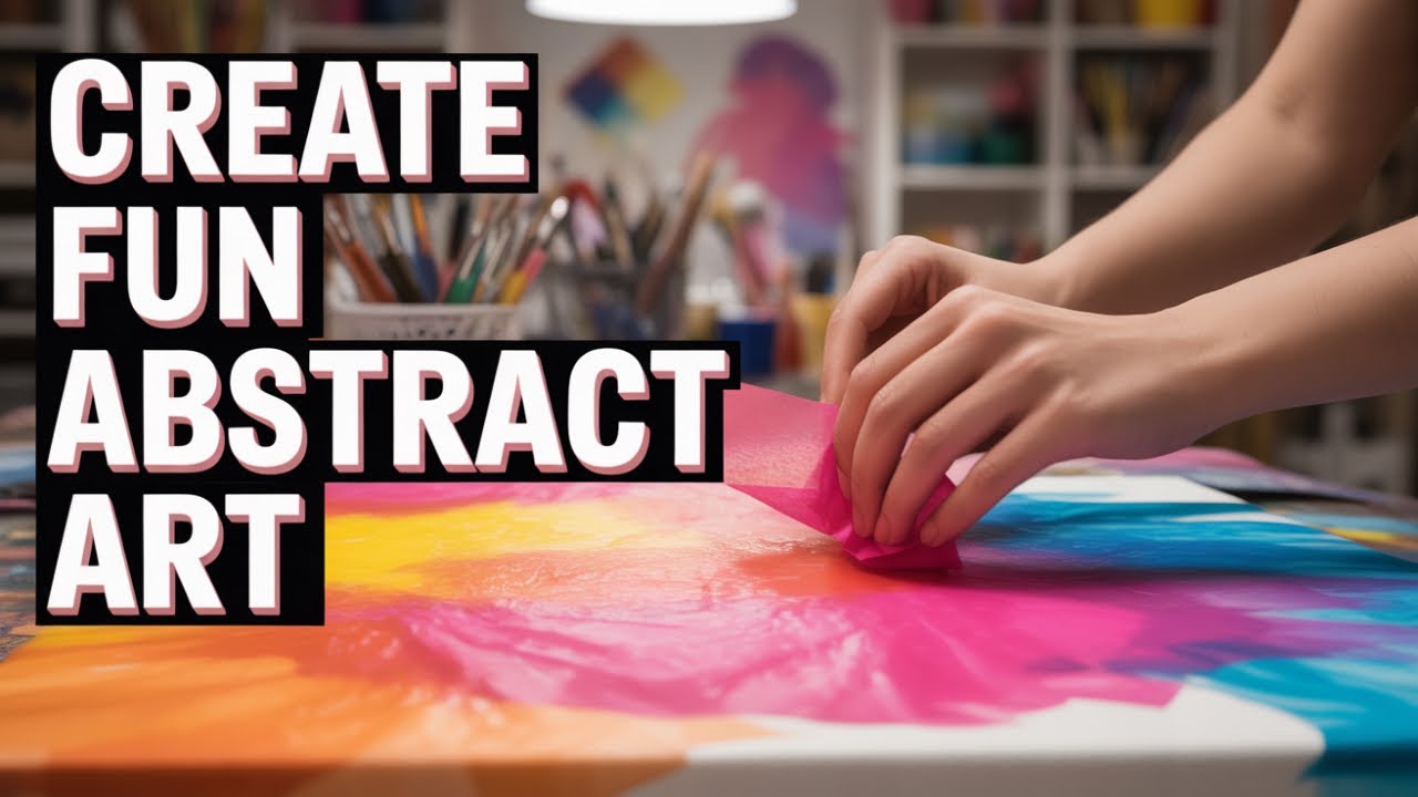 Beginner-Friendly Abstract Art Using Tissue Paper and Glue