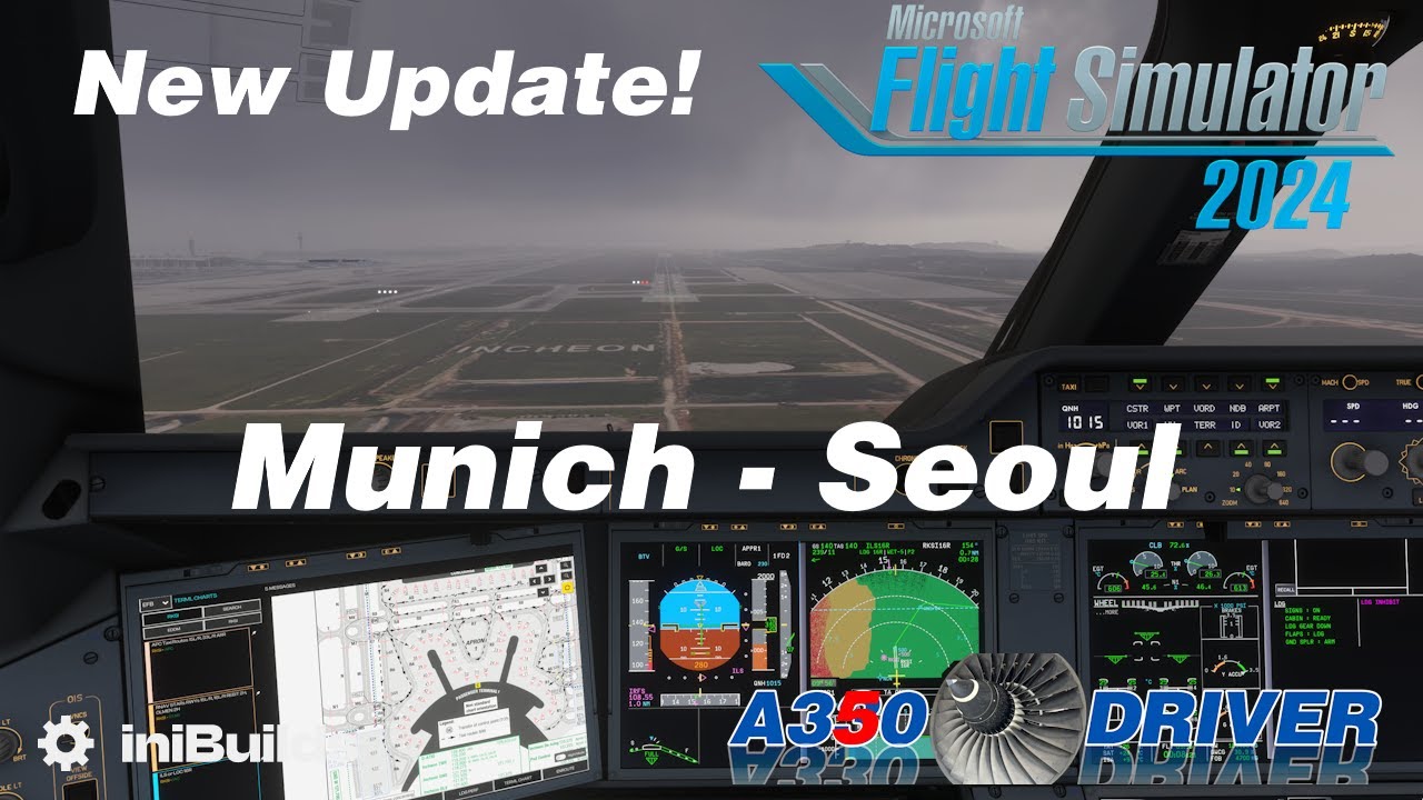 A350-900 FIRST FLIGHT with the NEW UPDATE | Lufthansa A350 Munich - Seoul | Real Airbus Pilot