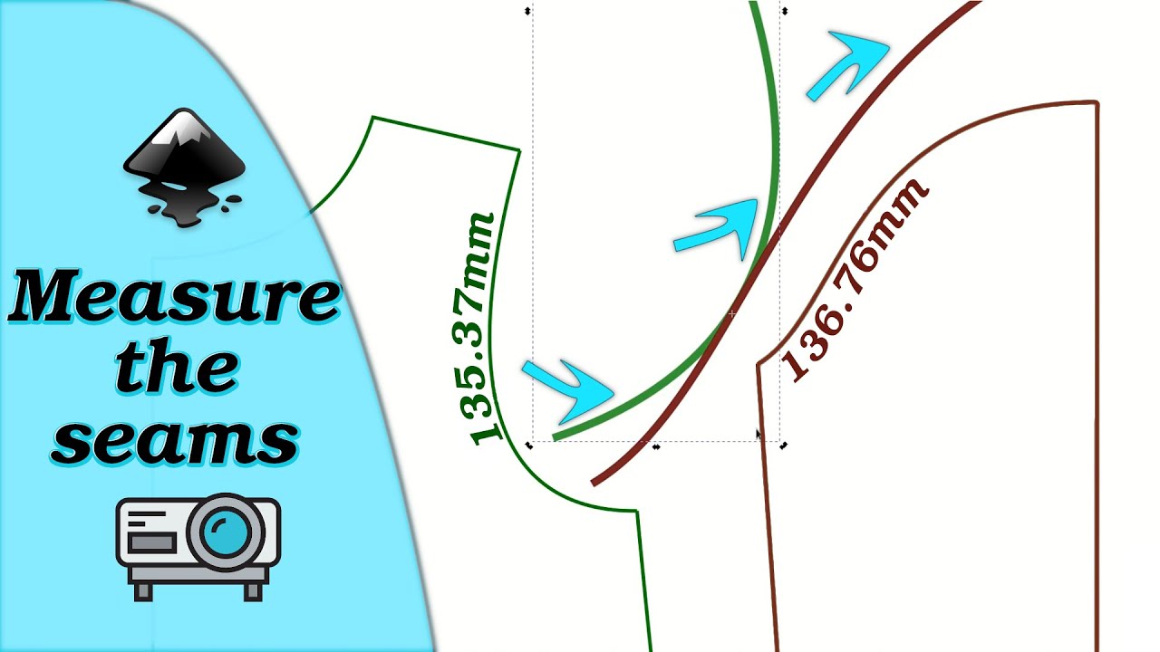 Measure curve length in Inkscape. Walk the pattern