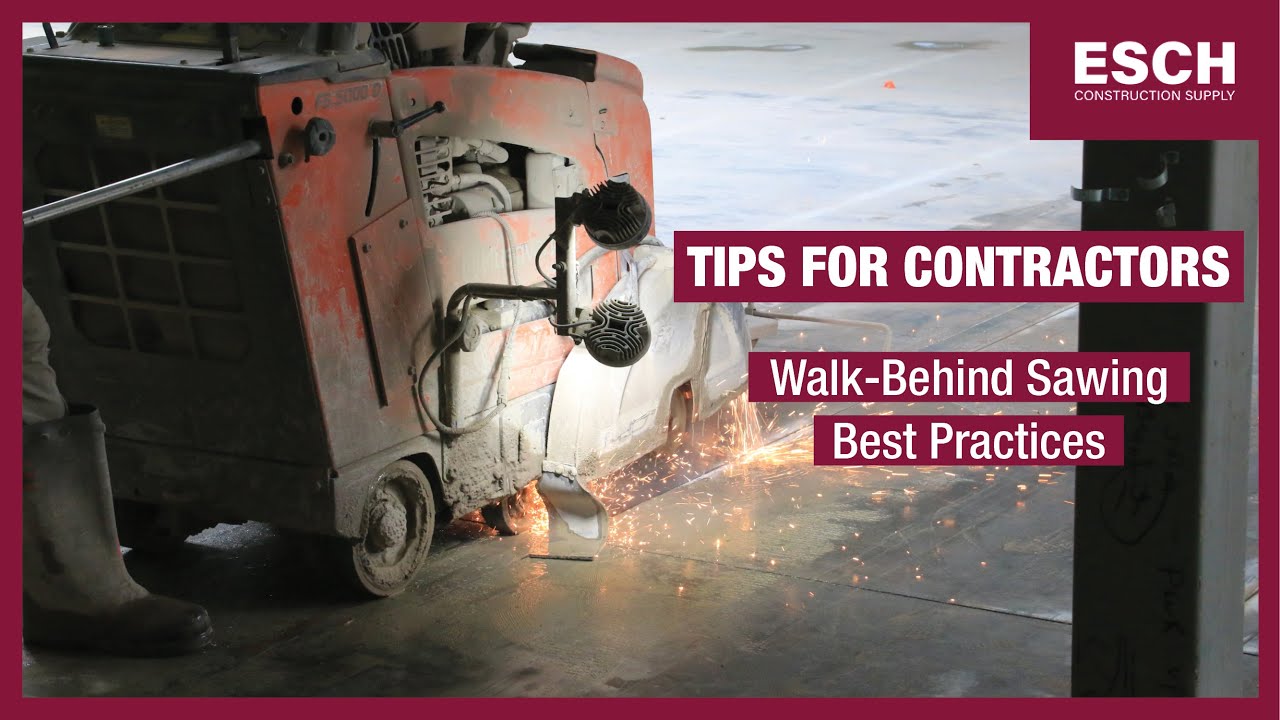 Walk-Behind Sawing Best Practices - Slab Sawing Efficiency | Esch Construction Supply