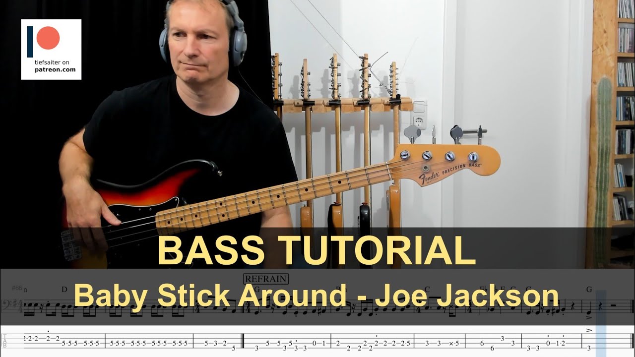 Baby Stick Around - Joe Jackson | Bass Tutorial (Sheet + TABs)