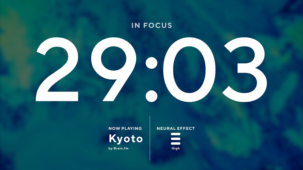 30 Minute Intense Focus - Kyoto ⚡Brain.fm ⚡ High Neural Effect Music for Focus and Concentration