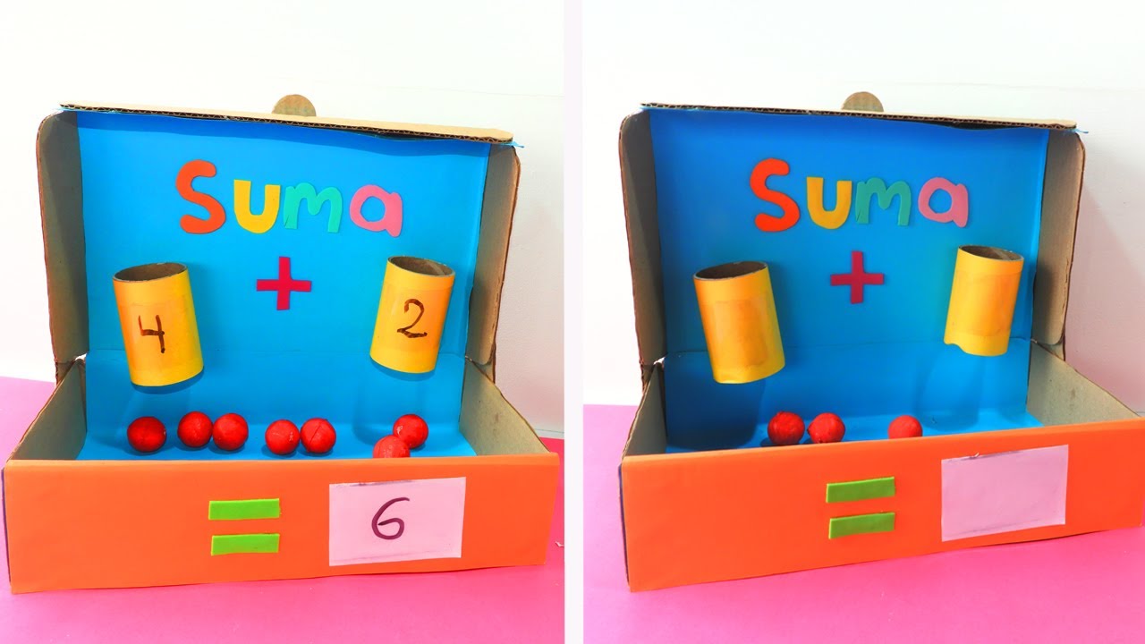 MÁQUINA DE CARTÓN PARA SUMAR: Diviértete mientras aprendes matemáticas