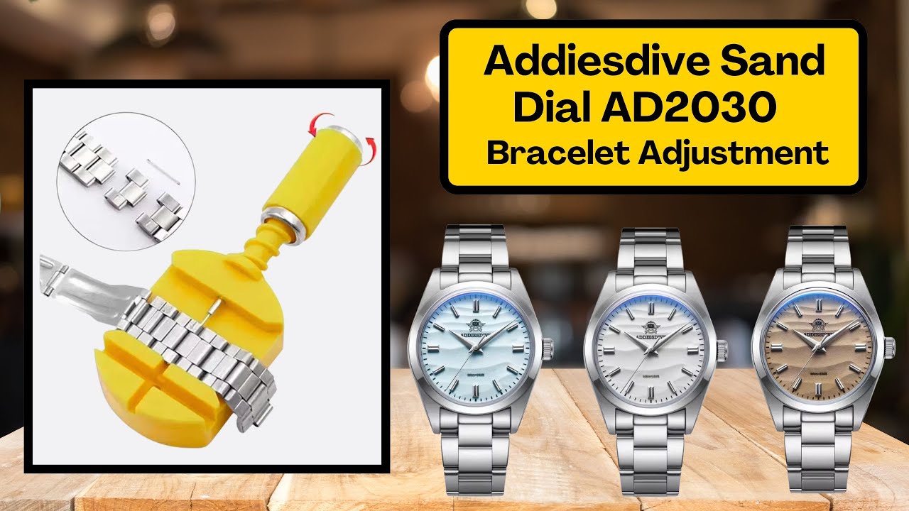 Addiesdive AD2030 Sand Dial Bracelet Adjustment