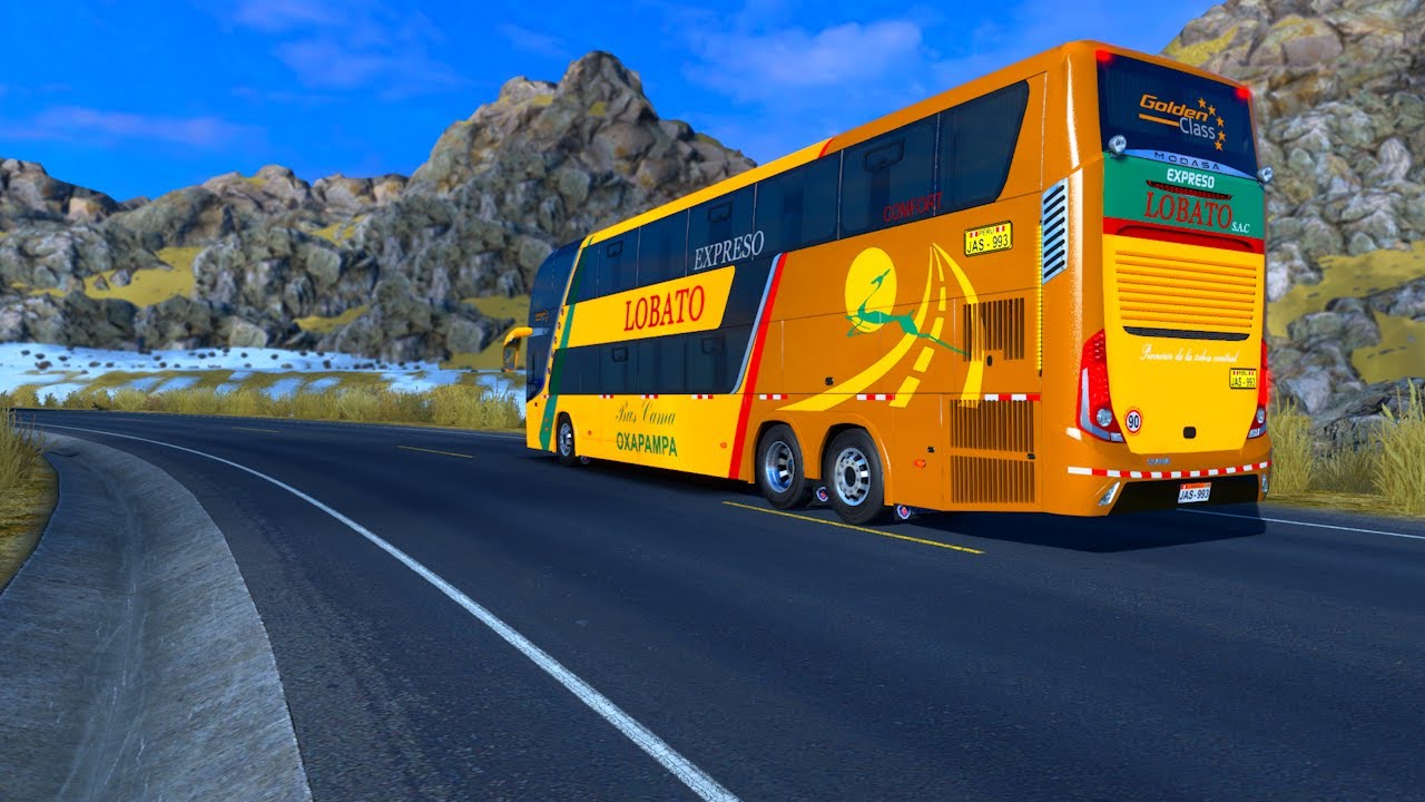 ETS2 Perú subiendo Ticlio hasta llegar a la Oroya con - Bus Zeus 3 Lobato