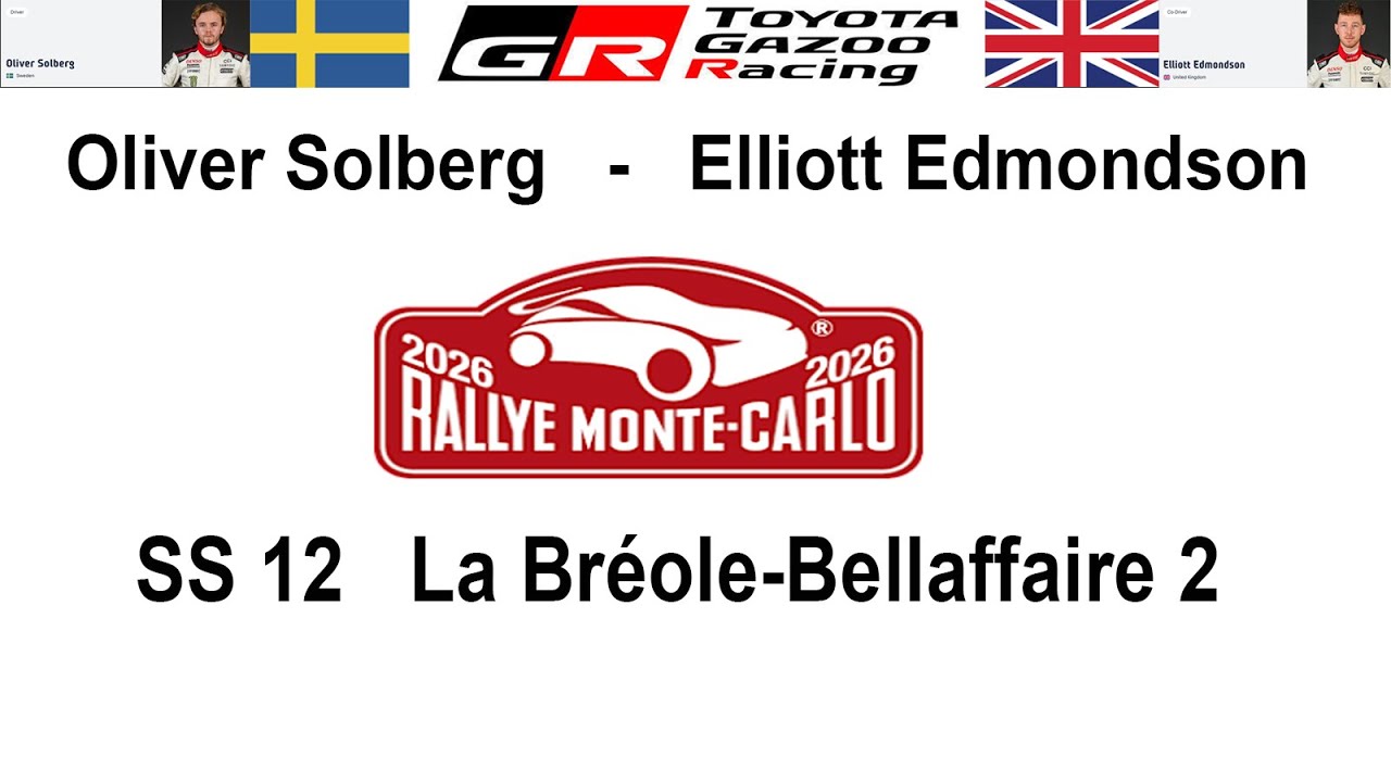 Oliver Solberg  -  Elliott Edmondson Rally Monte Carlo 2026