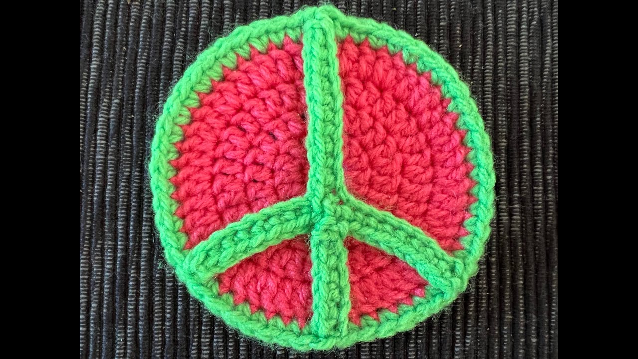 Peace Zeichen - H&auml;kelanleitung (Deutsch)
