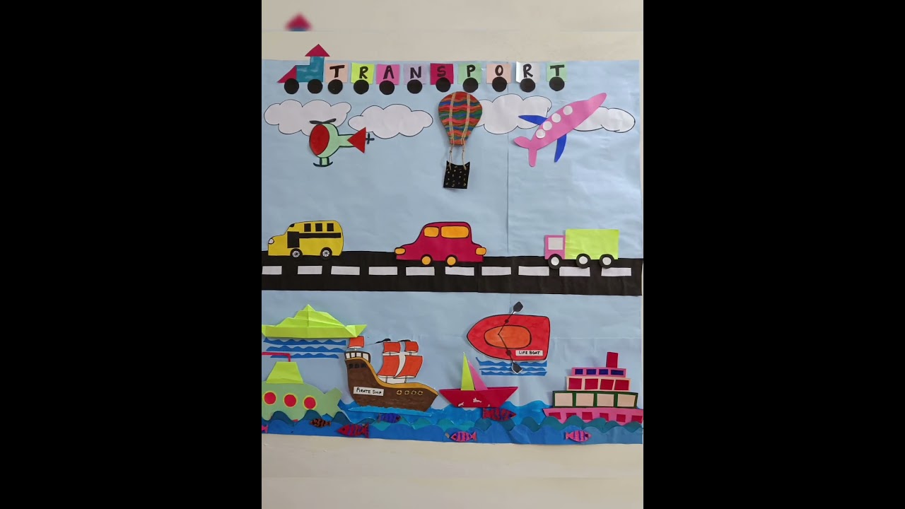 Theme board idea of transport/child interest 