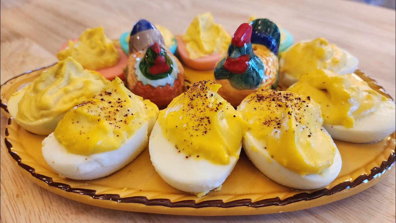 Deviled Eggs &ndash; Classic Appetizer or Side &ndash; Vintage Recipe &ndash; 3 Ingredients &ndash; The Hillbilly Kitchen