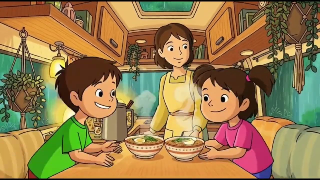 Mobile Home Camping Diaries: A Ghibli Animation of Our Quiet Family Trip