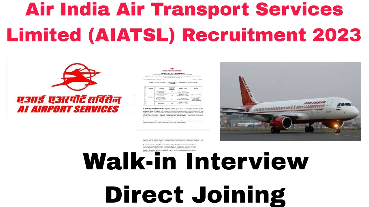 Jobs Series Ep-110| Air India Air Transport Services Limited recruitment 2023| Walkin Interview|