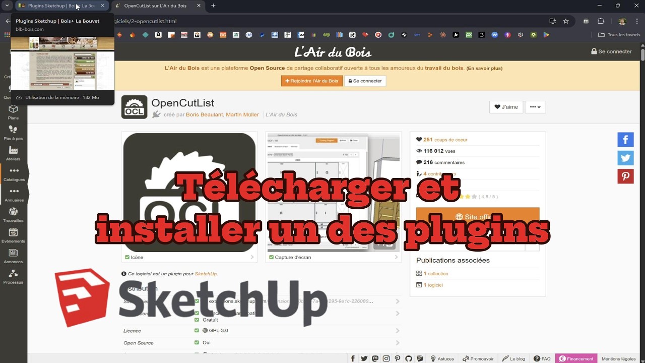 2/5 Installer des Plugins sur SketchUp