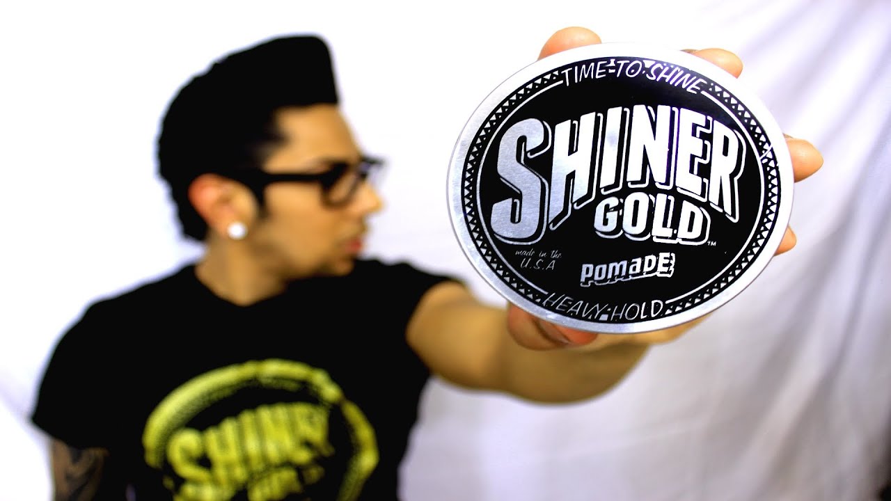 Pompadour using Shiner Gold Pomade Heavy Hold Review
