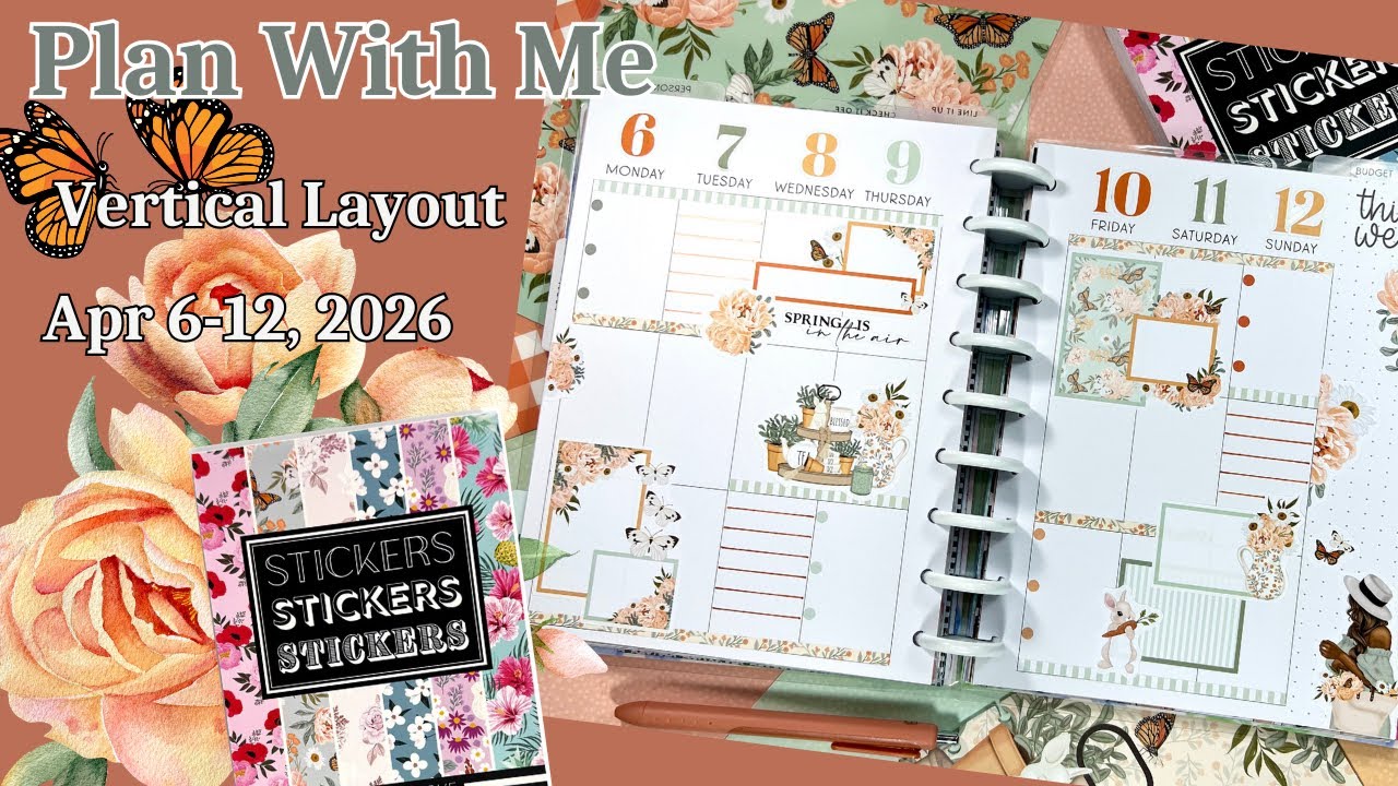 PLAN UKŁADU PIONOWEGO ZE MNĄ | 6-12 KWIETNIA | CATCHALL | PLANER KELLOFAPLAN | NAKLEJKI LIVE LOVE...