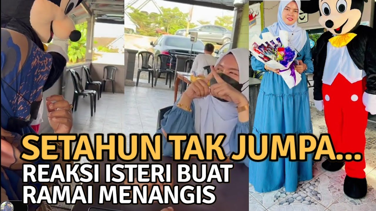 SUAMI SANGGUP JADI MICKEY MOUSE BUAT KEJUTAN UNTUK ISTERI SELEPAS TERPISAH HAMPIR SETAHUN