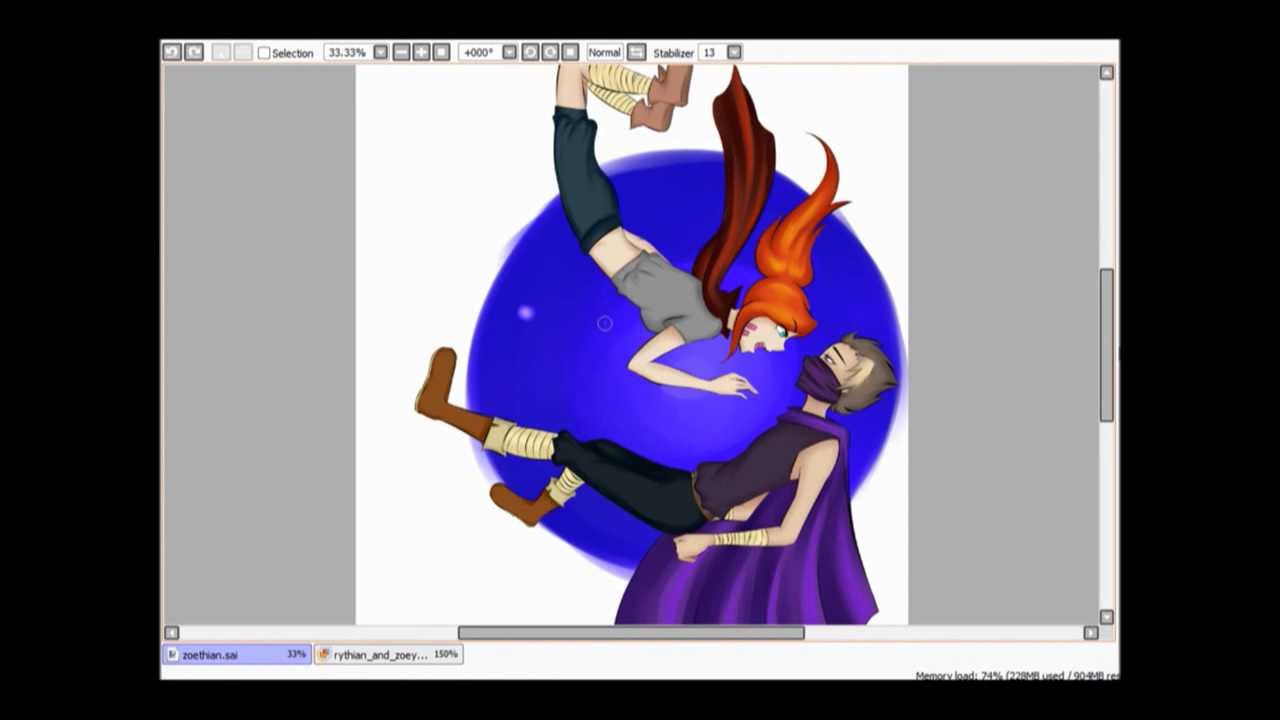 Yogscast Zoey and Rythian: Flying Amongst the Skies [SPEEDPAINT]