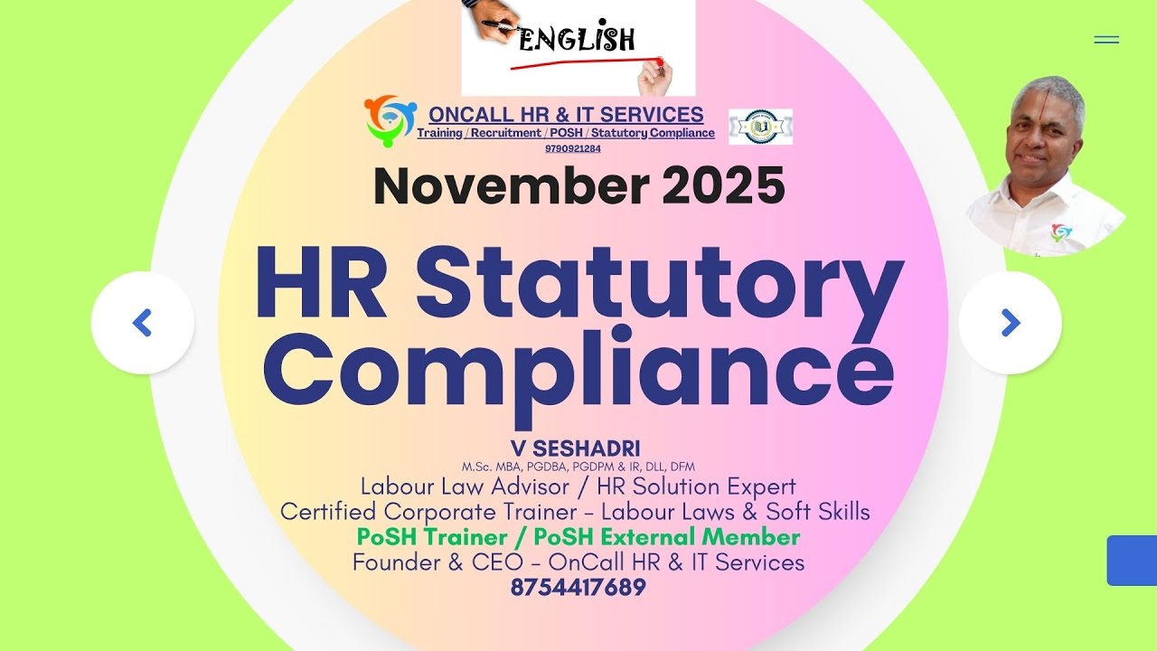 HR Statutory Compliance November 2025 