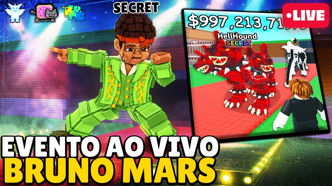 🔴 SHOW AO VIVO do BRUNO MARS no STEAL A BRAINROT! + ADMIN ABUSE! ROBLOX LIVE