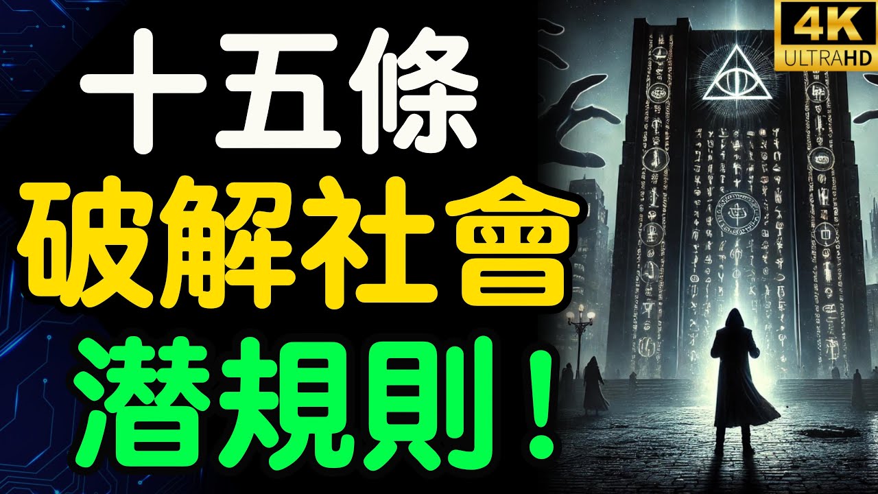 揭秘15條社會潛規則：看完這支影片，讓你破解社會隱藏規則，少走20年彎路，逆轉命運徹底改寫人生，快來學習！【財之道】@財之道