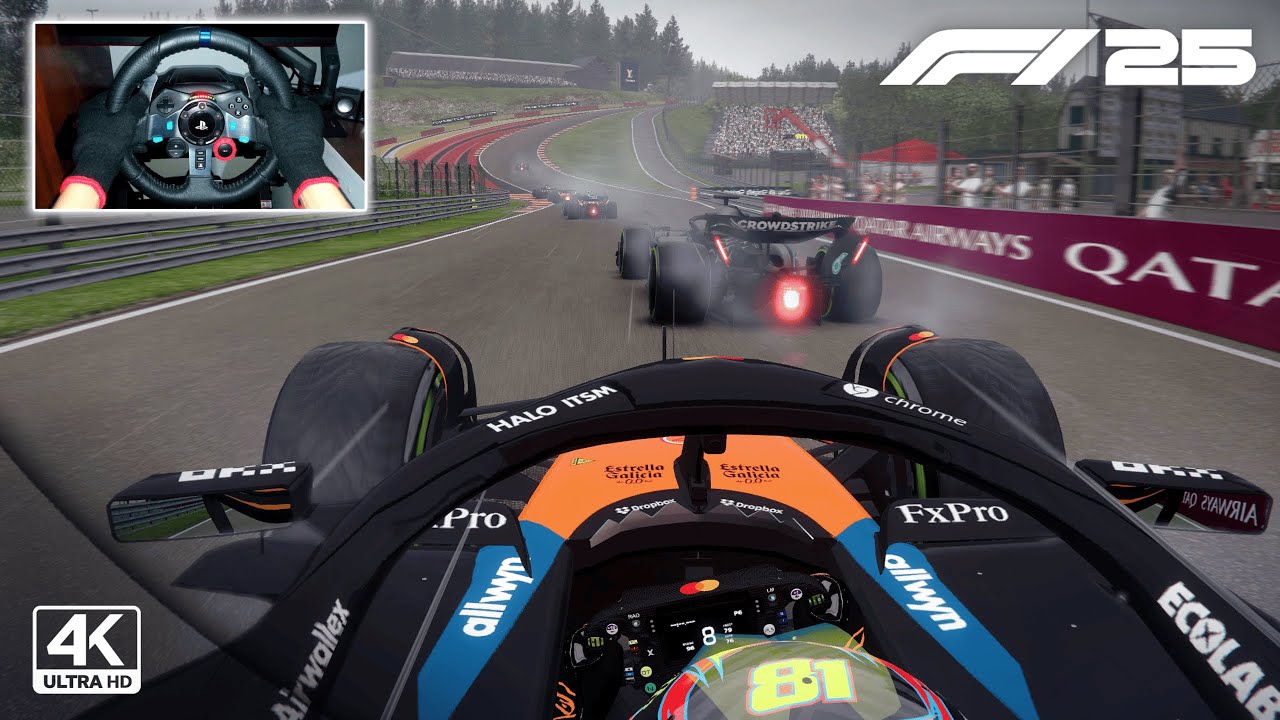 F1 25 MOD - McLaren MCL39 by Oscar Piastri | 2025 Belgian Grand Prix | Logitech G29 Gameplay