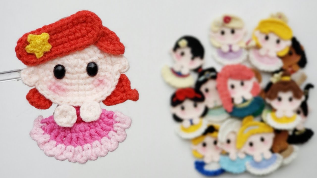 ARIEL Crochet Hair Clip | Crochet Brooch | SpringDay DIY