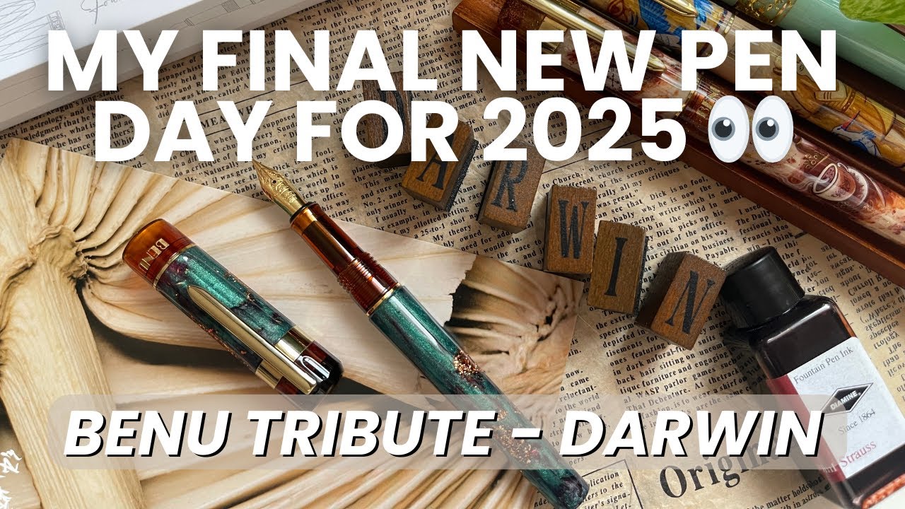 🚨 NEW PEN DAY ALERT! Last Pen of the Year 🖋️✨ BENU Tribute Darwin Fountain Pen Unboxing #review