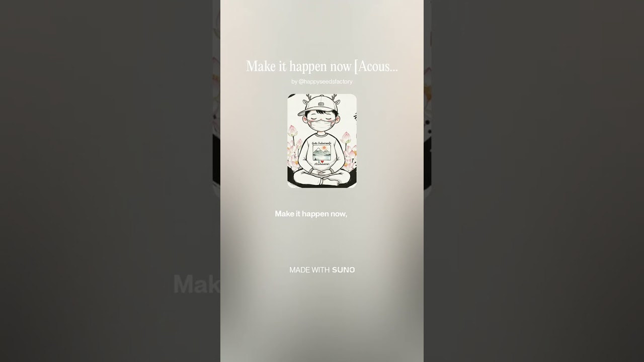 Make it happen now [Acoustic Folk]#music #happiness #folkacoustic  #ธรรมะบําบัด #ธรรมะสวัสดี