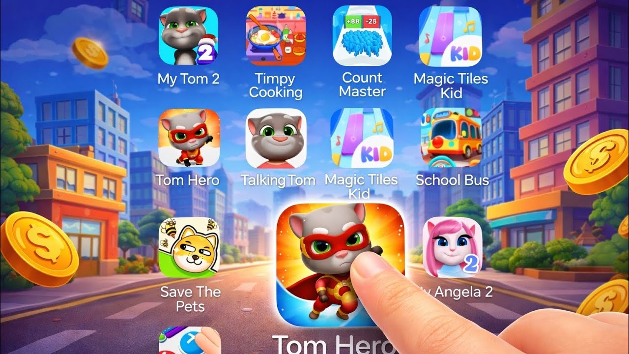 🐱 My Tom 2 | 🦸 Tom Hero | 👩‍🍳 Timpy Cooking | 🔢 Count Master | 🎵 Magic Tiles | 🗣 Talking Tom | 🚌 Sch