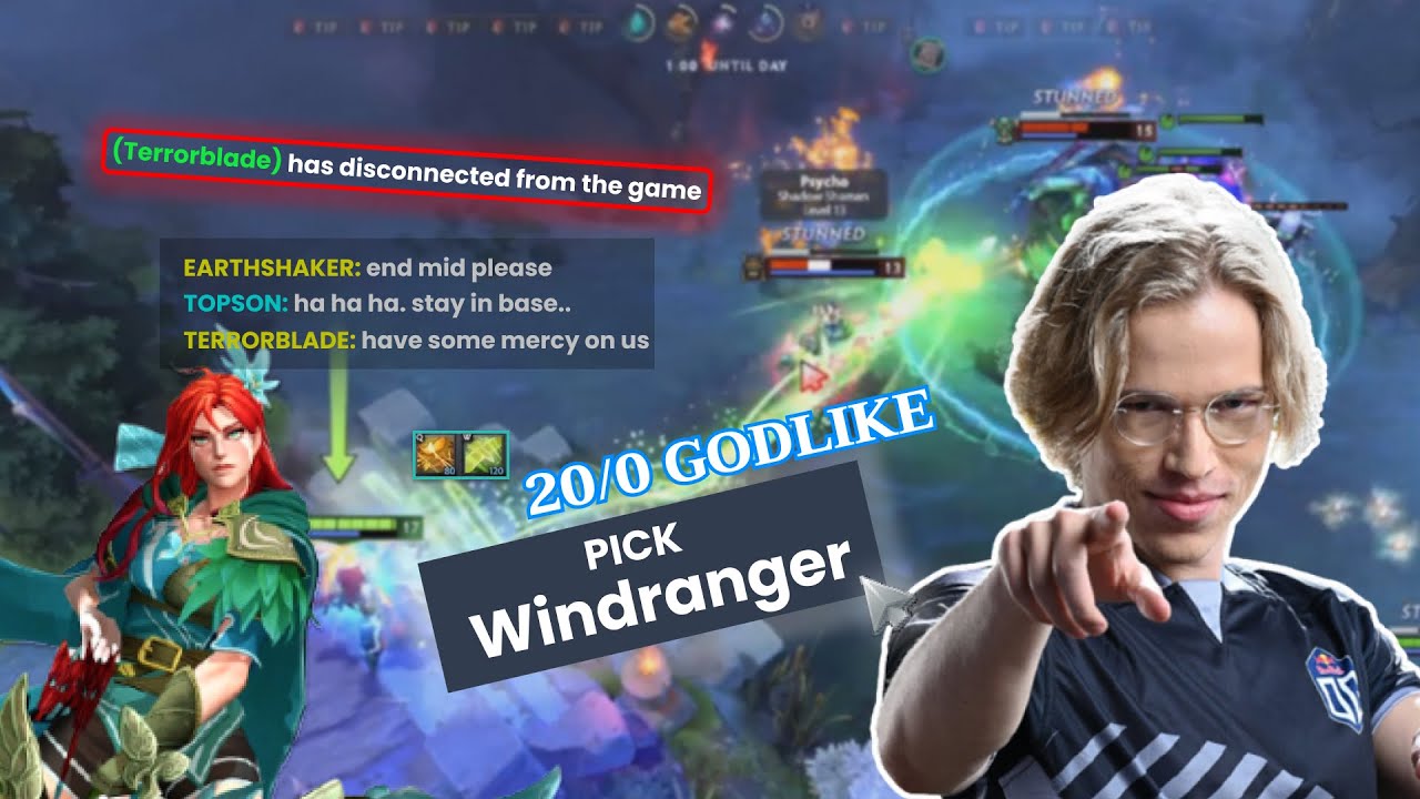 Topson Windranger GODLIKE 🔥 IMMORTAL PUB DESTROYED | High MMR Gameplay