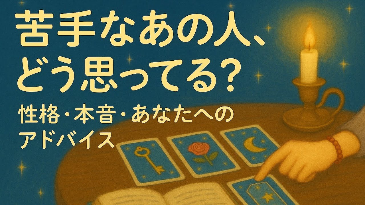 【人間関係の悩み】苦手な人のお気持ち😣タロット占い🔮辛口あり🐟