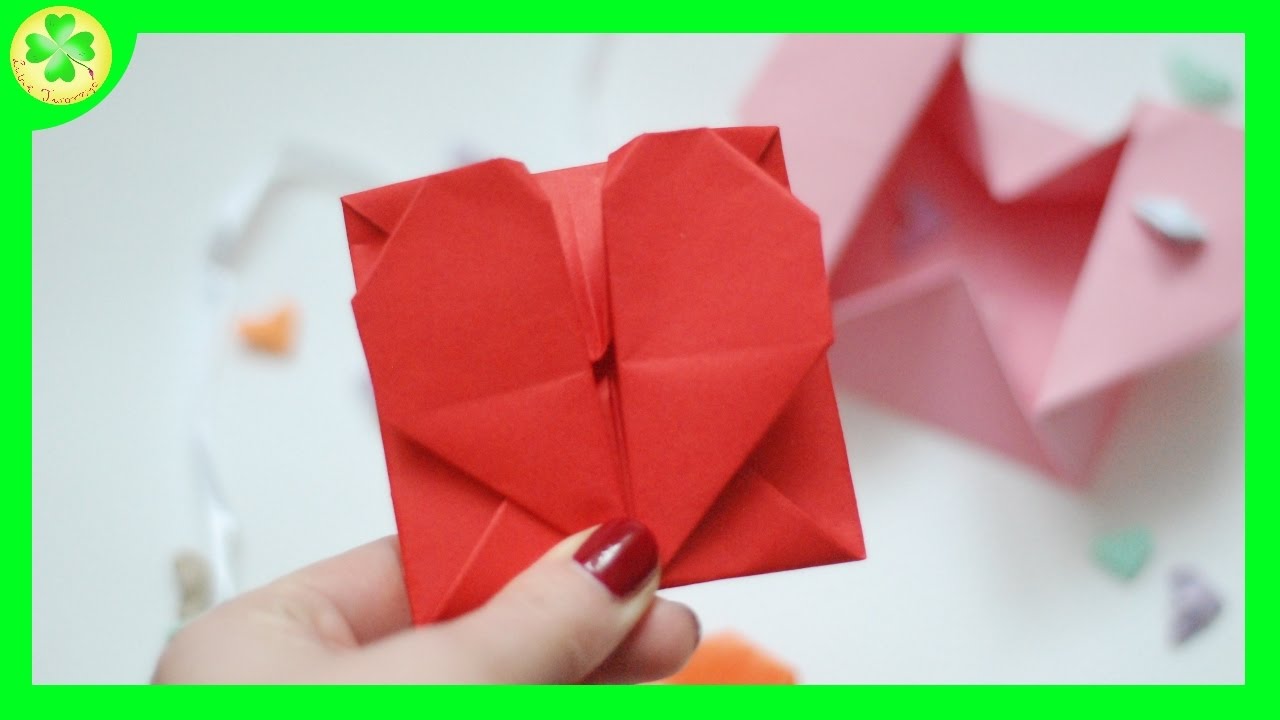 Serce - koperta origami / Origami heart envelope