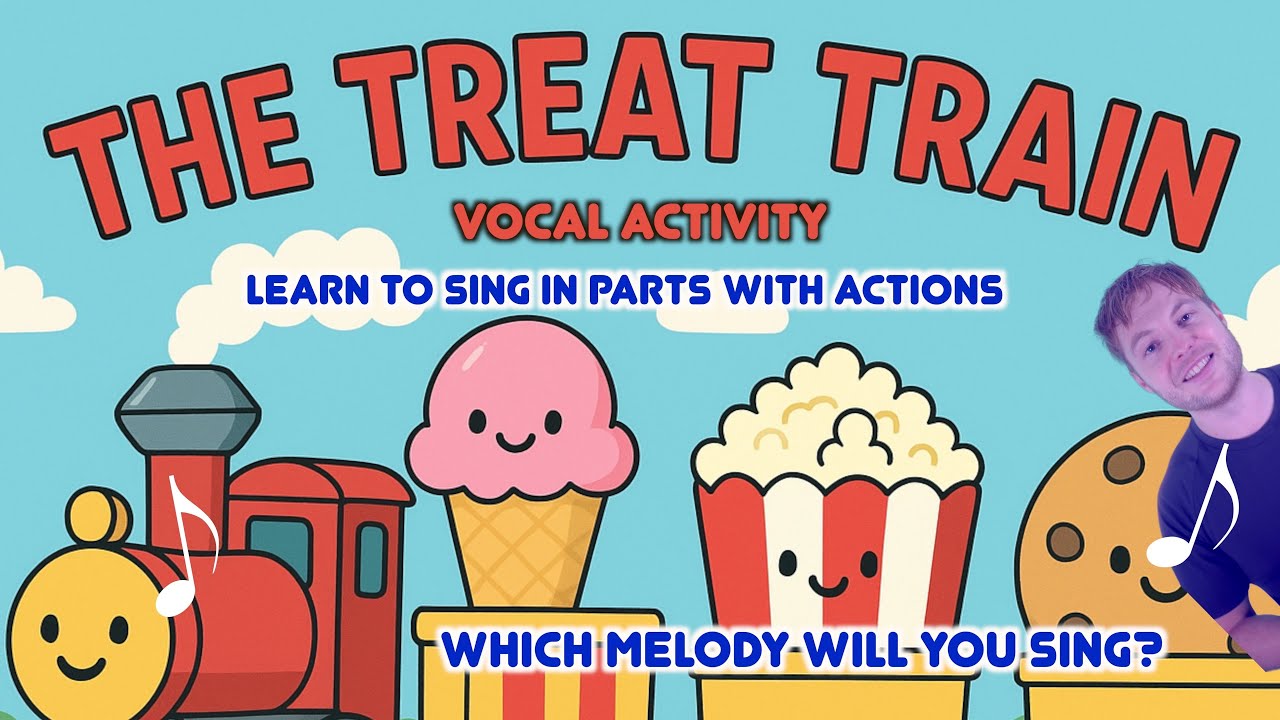 Vocal Warm Up - Learn to sing in parts! Treat Train: Group Singing Fun for Kids 