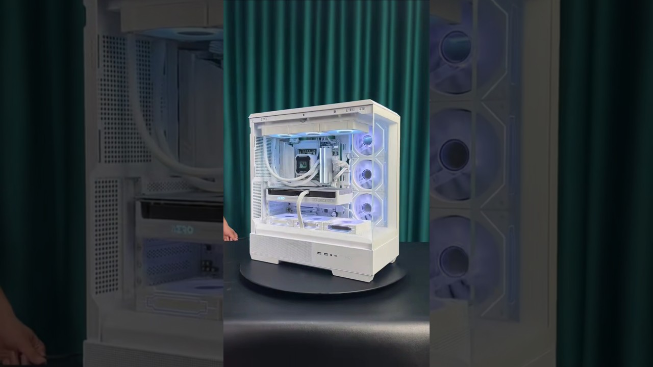The Ultimate RGB White PC Build🤴 RTX 5080 & Ryzen 9800X 3D☠️ #pcbuild ASMR #gaming #rtx #amd