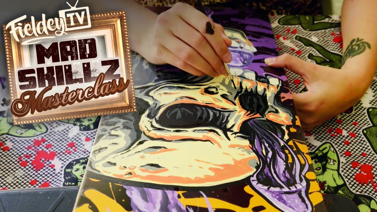 How to paint a skateboard with paint markers and acrylic inks | MSM 2