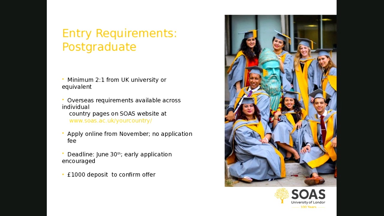 Postgraduate Admissions Webinar | SOAS University of London