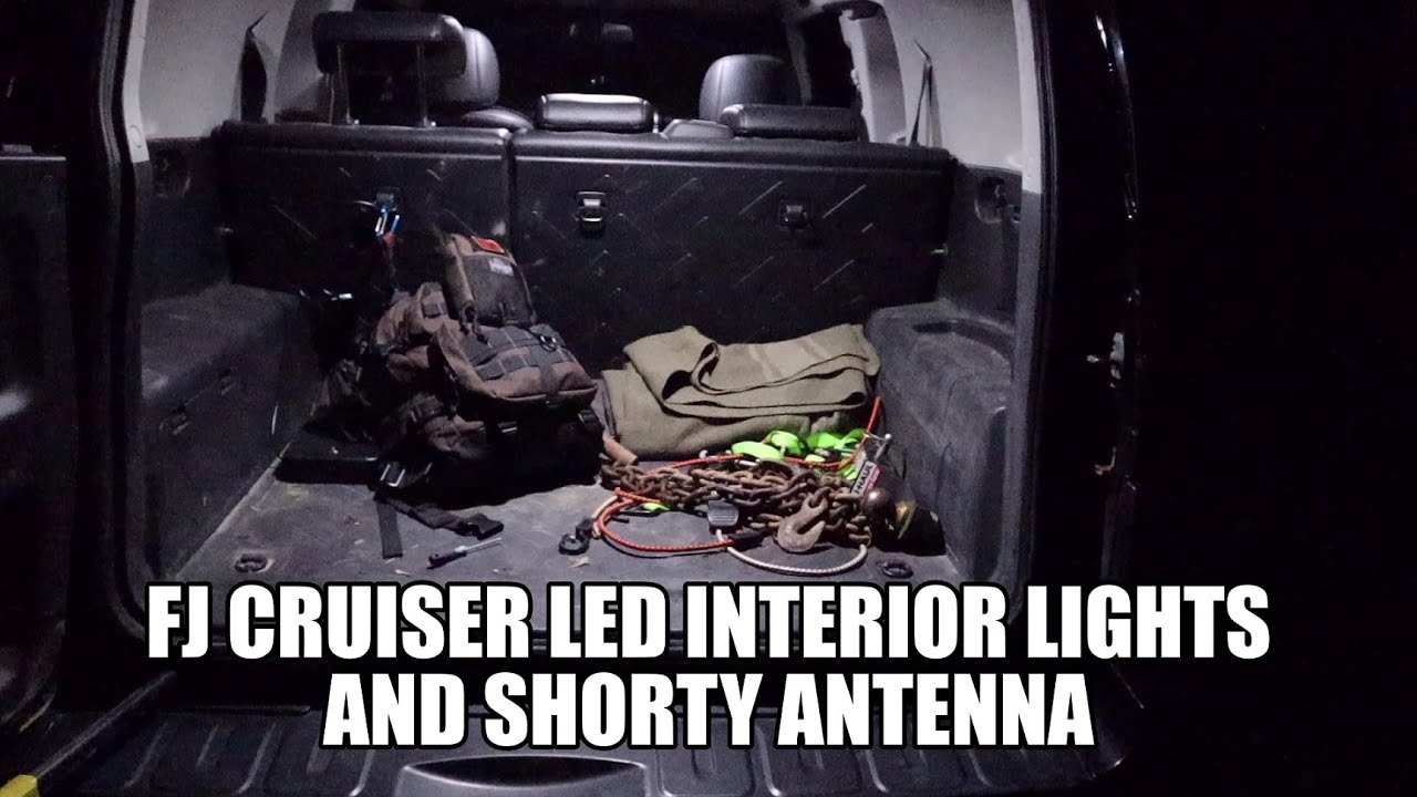 FJ Cruiser antenna and LED dome lights install