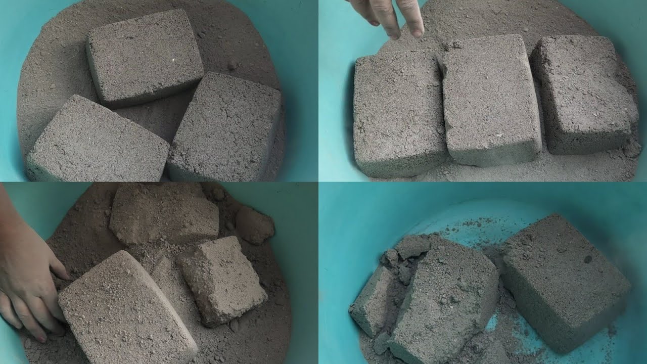 Gritty grainy soft dusty 🌪️ crispy sand cement full dry crumbling ||ASMR