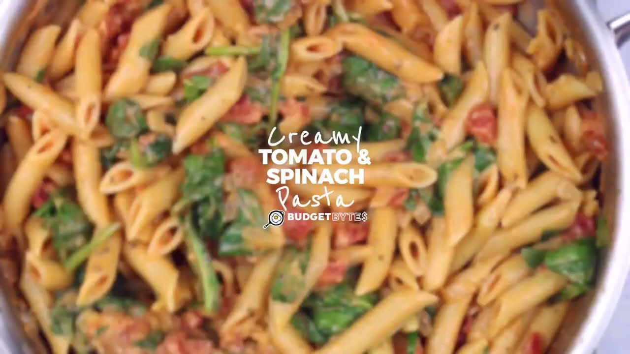 Budget Bytes | Creamy Tomato and Spinach Pasta