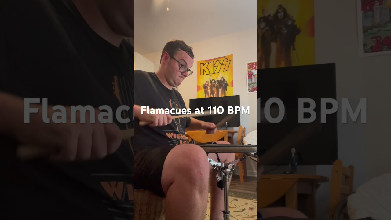 Flamacues at 110 BPM. #music #practice #drums