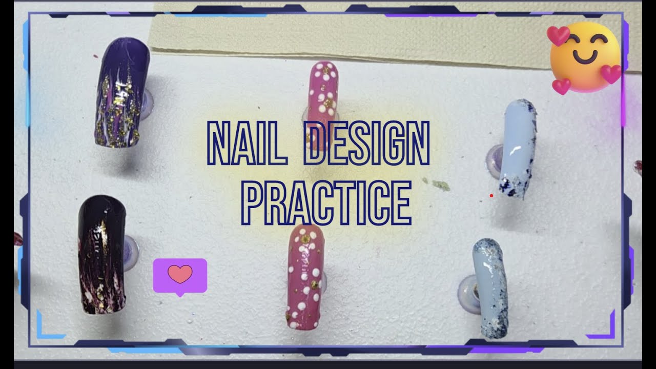 Simple nail art  using regular and gel polish