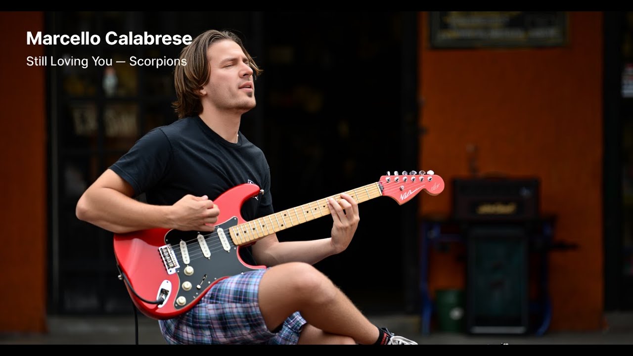 Marcello Calabrese - Epic Guitar Cover in the Street! Still Loving You – Scorpions