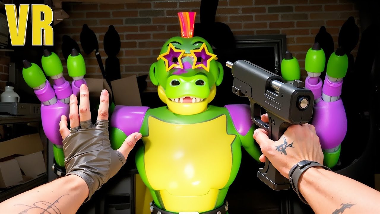 VR АНИМАТРОНИКИ ПУГАЮТ ОХРАННИКА В БОНЕЛАБ FNAF BONELAB COOP ОБМАНУЛИ ГИГА МОНТИ