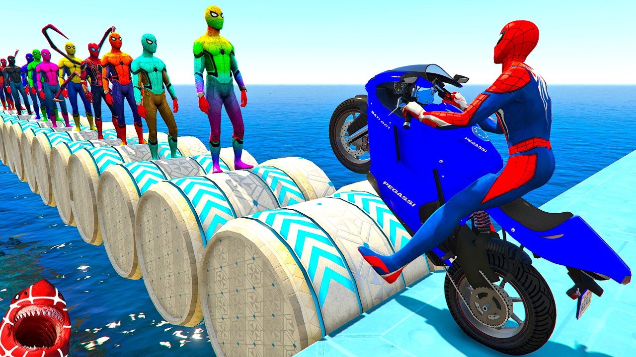 الرجل العنكبوت انقاذ باتمان Spider-Man Rescue batman vs iron man vs venom funny Game GTA 5 superhero