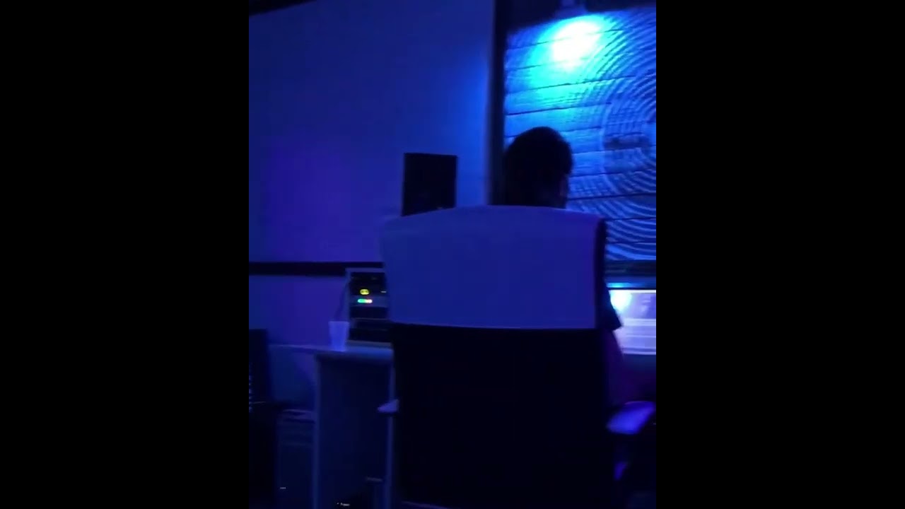 Gab3 in the booth recording unreleased song 2019