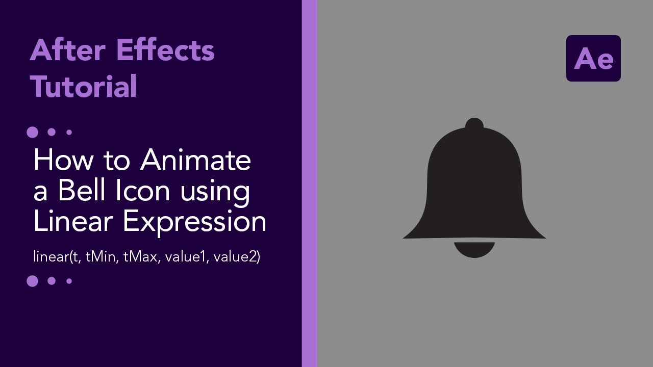 Notification Bell icon Animation | After Effects Tutorials | Linear Expression