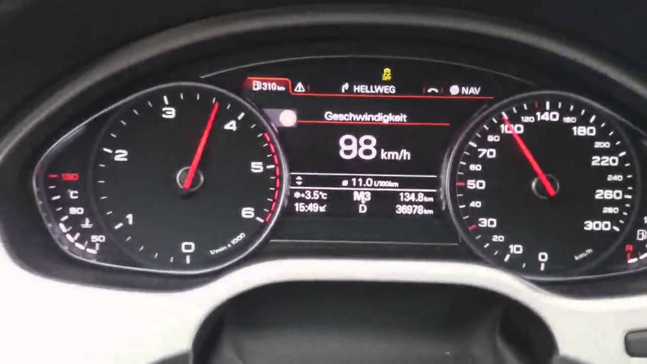 0-100 km/h Audi A8L 4.2 TDI V8 TDI Stage 1 462PS /1041NM