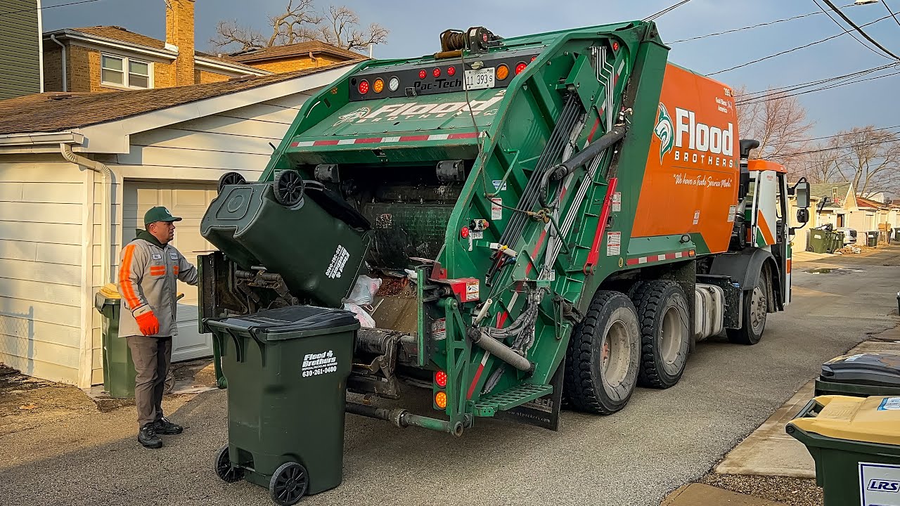Flood Brothers Mack LR Pac Tech Rear Loader Garbage Truck
